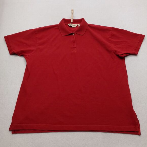 Eddie Bauer Casual Pullover Short Sleeve Polo Shirt Adult Mens Size L Red - Picture 2 of 8